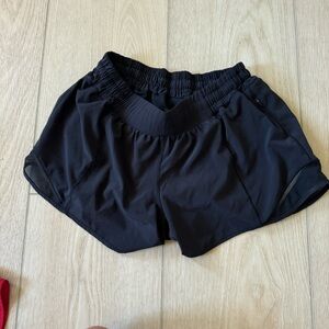 Black lululemon hotty hot shorts!!!!
